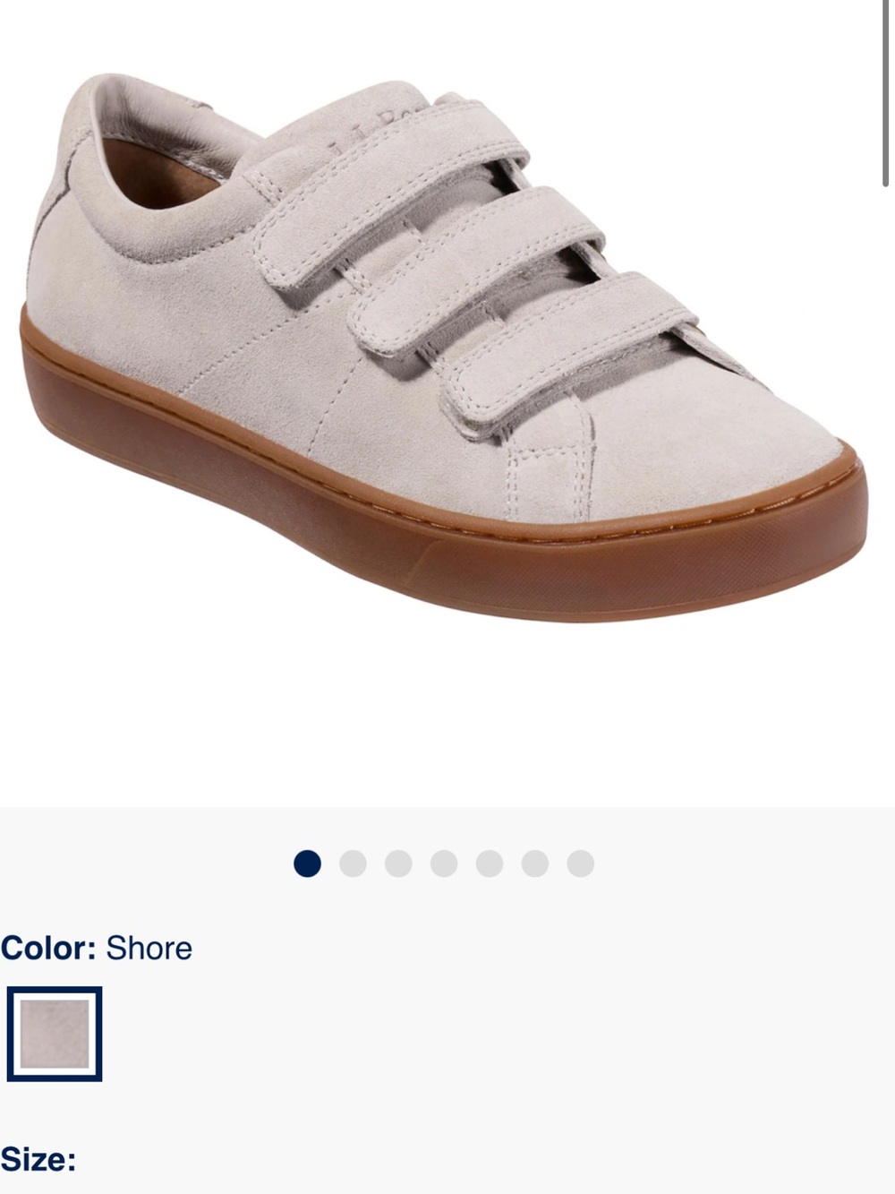 L.L. Bean Eco Bay Suede Triple Hook & Loop Sneakers Gum Sole Lt Gray Sz 10